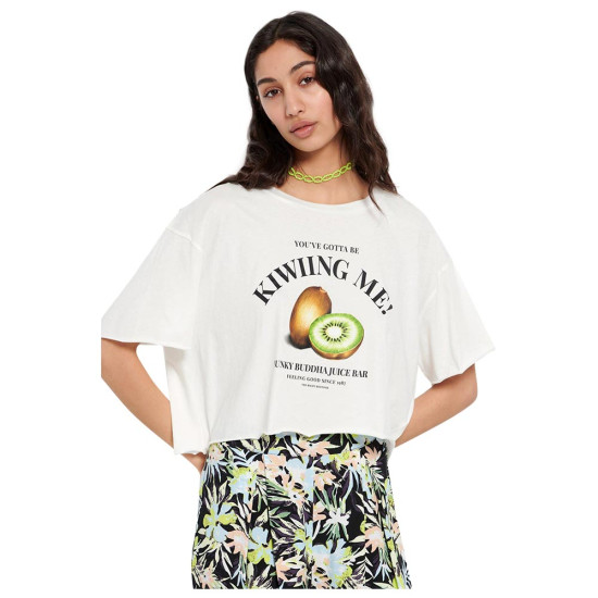 Funky Buddha Γυναικεία κοντομάνικη μπλούζα